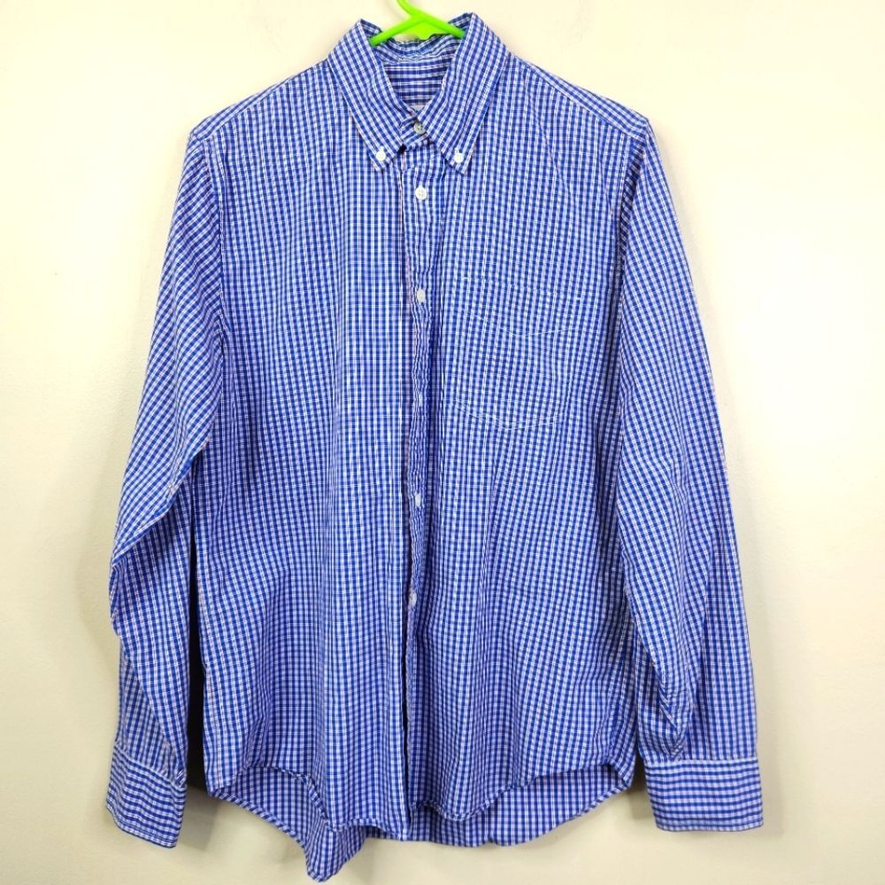 Jack Spade Bleecker Street New York Gingham Print Long Sleeve Button Down M